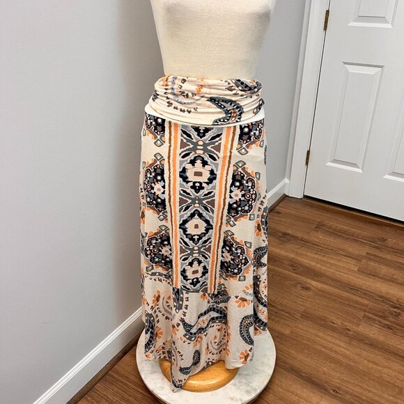 Maeve Anthropologie Southwest Maxi Boho Knit Skirt Sz M - Picture 9 of 11